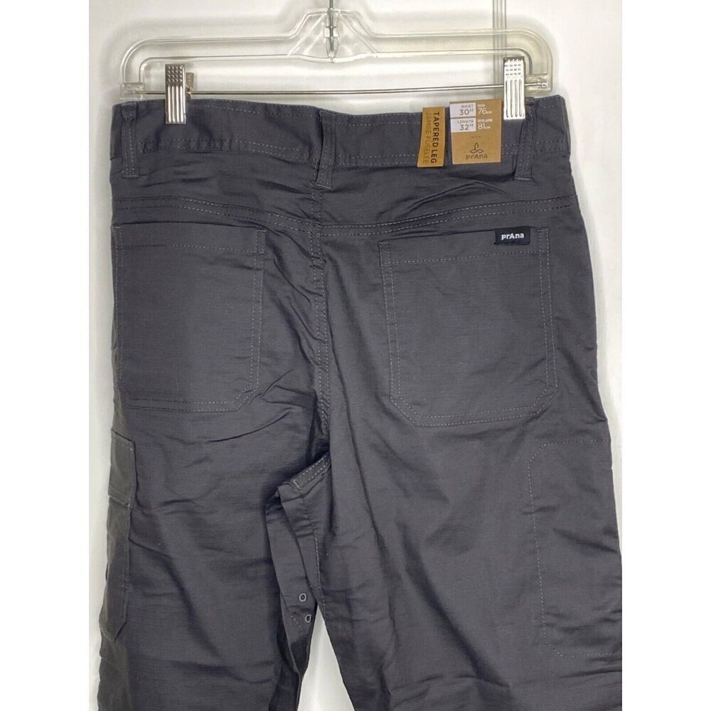 Prana Men's Double Peak Pants - Size 30/32 in Charcoal some stretch cargo pocket - Picture 8 of 8